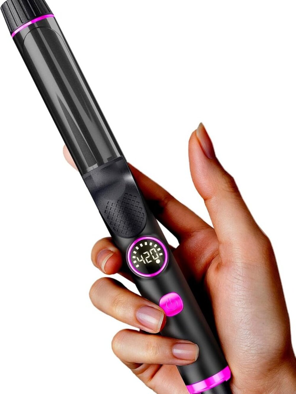 Mini 1 Inch Curling Iron for Short Hair - Travel Dual Voltage, 5 Heat Settings